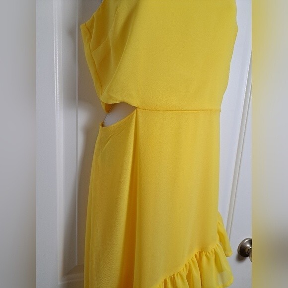 Sam edelman asymmetrical ruffle cut out midi dress sz 4 nwot - Picture 3 of 7